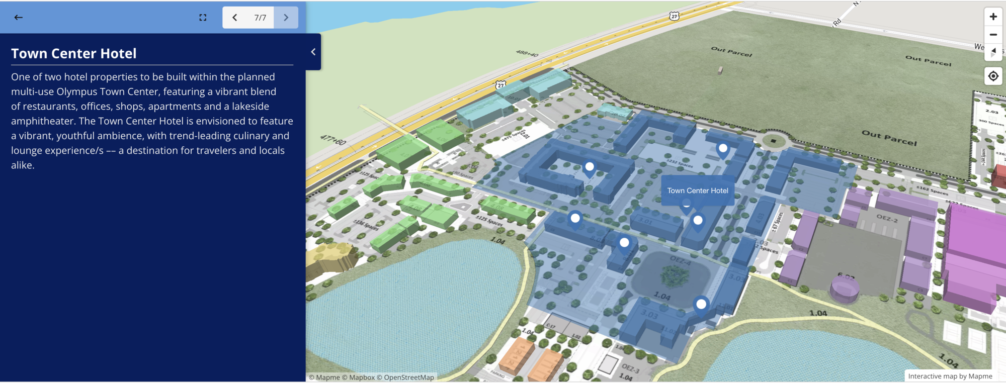 town center hotel highlighted